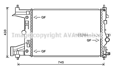 AVA QUALITY COOLING Радиатор, охлаждение двигателя OL2486